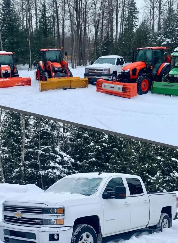 Fully cleared residential driveway in Sainte-Sophie